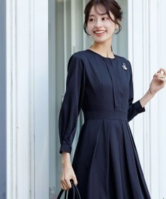 Tiaclasse L 【セレモニー・XSサイズ(5号)追加・新色追加・洗える】キーネックフレアワンピース