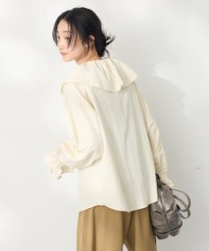 CRAFT STANDARD BOUTIQUE ビッグ襟フリルブラウス