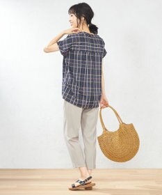 ANY 【洗える】イージーケアチェック ブラウス