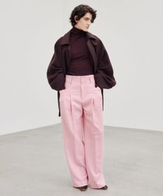 BEIGE， LAC / 2WAYストレッチワイドタックパンツ