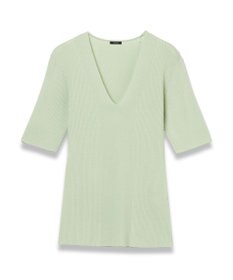 JOSEPH 【洗える】ファインリブメリノ　ショートスリーブニット