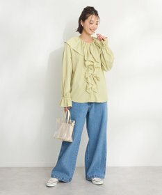 CRAFT STANDARD BOUTIQUE ビッグ襟フリルブラウス