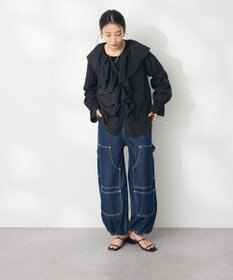 CRAFT STANDARD BOUTIQUE ビッグ襟フリルブラウス