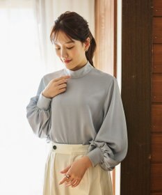 #Newans 【ストレッチ】〈花乃まりあさんコラボ〉ハイネックブラウス