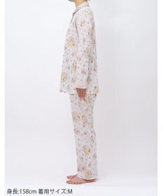 WACOAL パジャマ 長袖 長ズボン 綿100%(本体) スムース素材 ミントン レディース NDX561 /ワコール