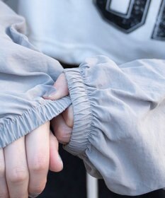 WEGO ナイロンスリーブナンバリングスウェット