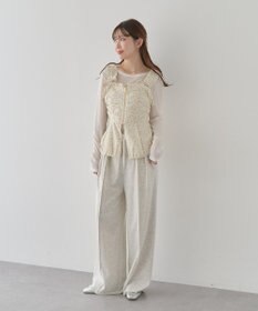 earth music&ecology フラワーペプラムビスチェ