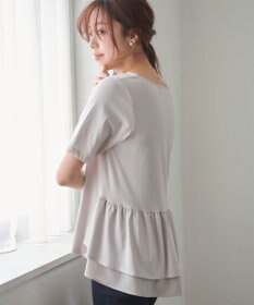 Feroux 【UVケア】バックペプラムチュニック Tシャツ