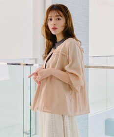 Tiaclasse 【洗える】 シアーピンタックブルゾン