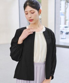 Tiaclasse 【洗える】 シアーピンタックブルゾン