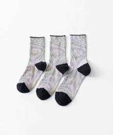TRICOTE MOIRE LINK SOCKS／モアレリンクソックス