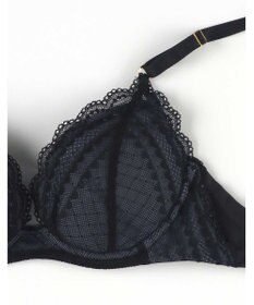 une nana cool リニューアル【綿混】ビタードットコットン 3/4カップブラ