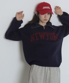 WEGO フラッフィーハーフジップニット