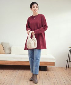 Tiaclasse 【新色追加・洗える】ミドルリブニットチュニック