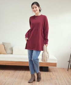 Tiaclasse 【新色追加・洗える】ミドルリブニットチュニック