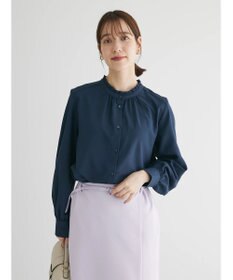 Green Parks ＢＰ　ケア楽　スタンドフリルブラウス