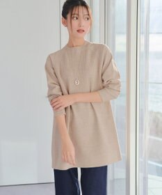 Tiaclasse 【新色追加・洗える】ミドルリブニットチュニック