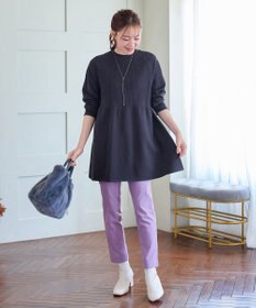 Tiaclasse 【新色追加・洗える】ミドルリブニットチュニック