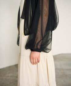 GRACE CONTINENTAL ギャザーチュールブルゾン