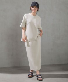 UNFILO 【VERY掲載】BEAUTY FORM JERSEY light Iラインスカート グレージュ