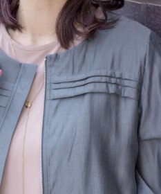 Tiaclasse 【洗える】 シアーピンタックブルゾン