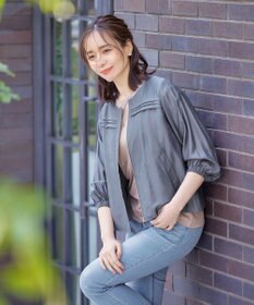 Tiaclasse 【洗える】 シアーピンタックブルゾン