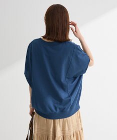 Green Parks 深Ｖネックミニ裏毛フレンチスリーブプルオーバー