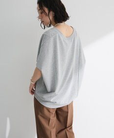 Green Parks 深Ｖネックミニ裏毛フレンチスリーブプルオーバー