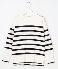 J.PRESS LADIES S Cotton Polyester カラーボーダー ニット