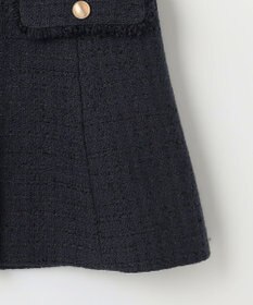 ANY SIS S ファンシーツイードペプラム ジレ