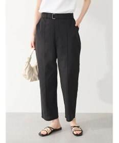 Green Parks 綿麻混バックルベルト付テーパードパンツ