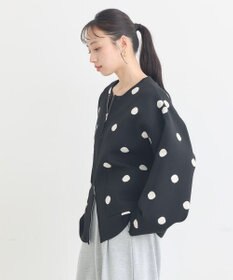 earth music&ecology 【予約】ダブルジップドットカーディガン