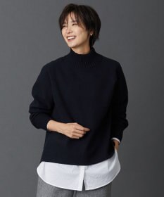 J.PRESS LADIES ニードルパンチ ハイネック カットソー