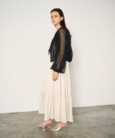 GRACE CONTINENTAL ギャザーチュールブルゾン