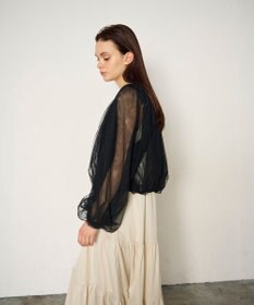 GRACE CONTINENTAL ギャザーチュールブルゾン