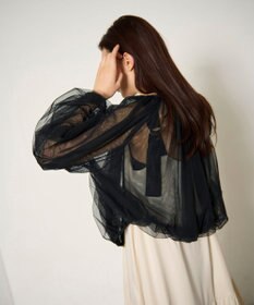 GRACE CONTINENTAL ギャザーチュールブルゾン