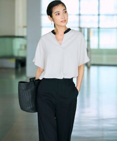 23区 L 【Oggi5月号掲載/洗える】リネンレーヨンストレッチ ワイド パンツ