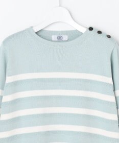 J.PRESS LADIES S Cotton Polyester カラーボーダー ニット