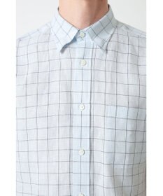 DAKS リネンチェック 半袖シャツ