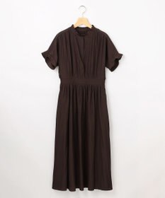 組曲 【先行予約】ギャザーライトデシン フレアワンピース