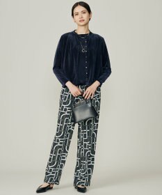 自由区 L シアーベロア カーディガン