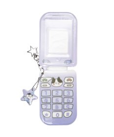 WEGO 【痛バ＆推し活グッズ】チャーム付きゆるアニマルガラケーカードホルダーキーホルダー