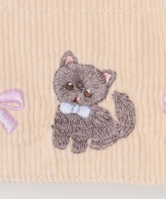 ANY KIDS ネコ刺繍 コーデュロイ ショートパンツ