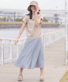 J.PRESS LADIES 【洗える】アセVis ギンガム スカート