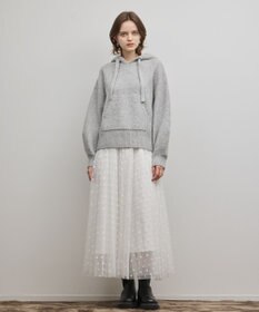 GRACE CONTINENTAL フロッキードットプリーツスカート