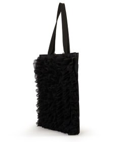 LeSportsac RUFFLE LG EMERALD TOTE/ブラックレースラッフル