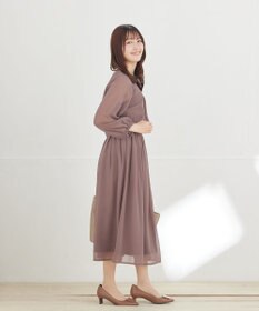 Tiaclasse L ブラウジングシフォンワンピース