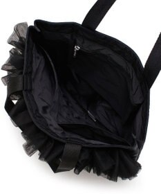LeSportsac RUFFLE LG EMERALD TOTE/ブラックレースラッフル