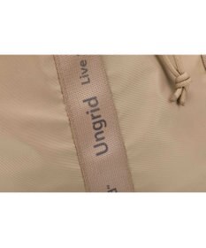 style code 【Ungrid/アングリッド】ナイロン ロゴテープ　牛革ハンドル　2WAY 巾着トートバッグ