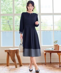 Tiaclasse L 【セレモニー・XSサイズ(5号)追加・新色追加・洗える】キーネックフレアワンピース